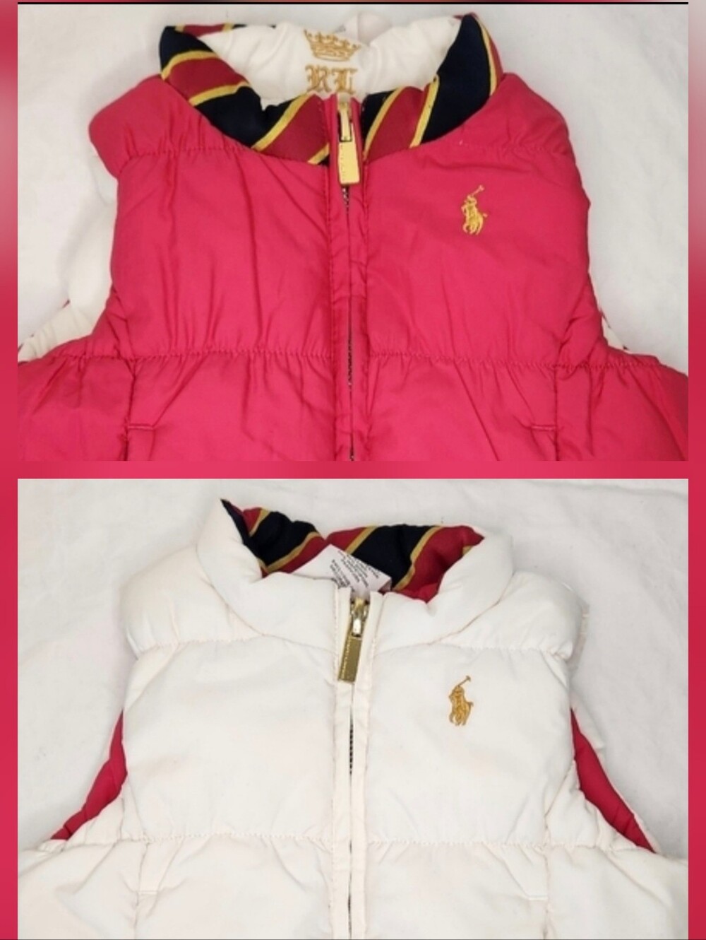 12M Ralph Lauren Reversible Down Puffer Vest